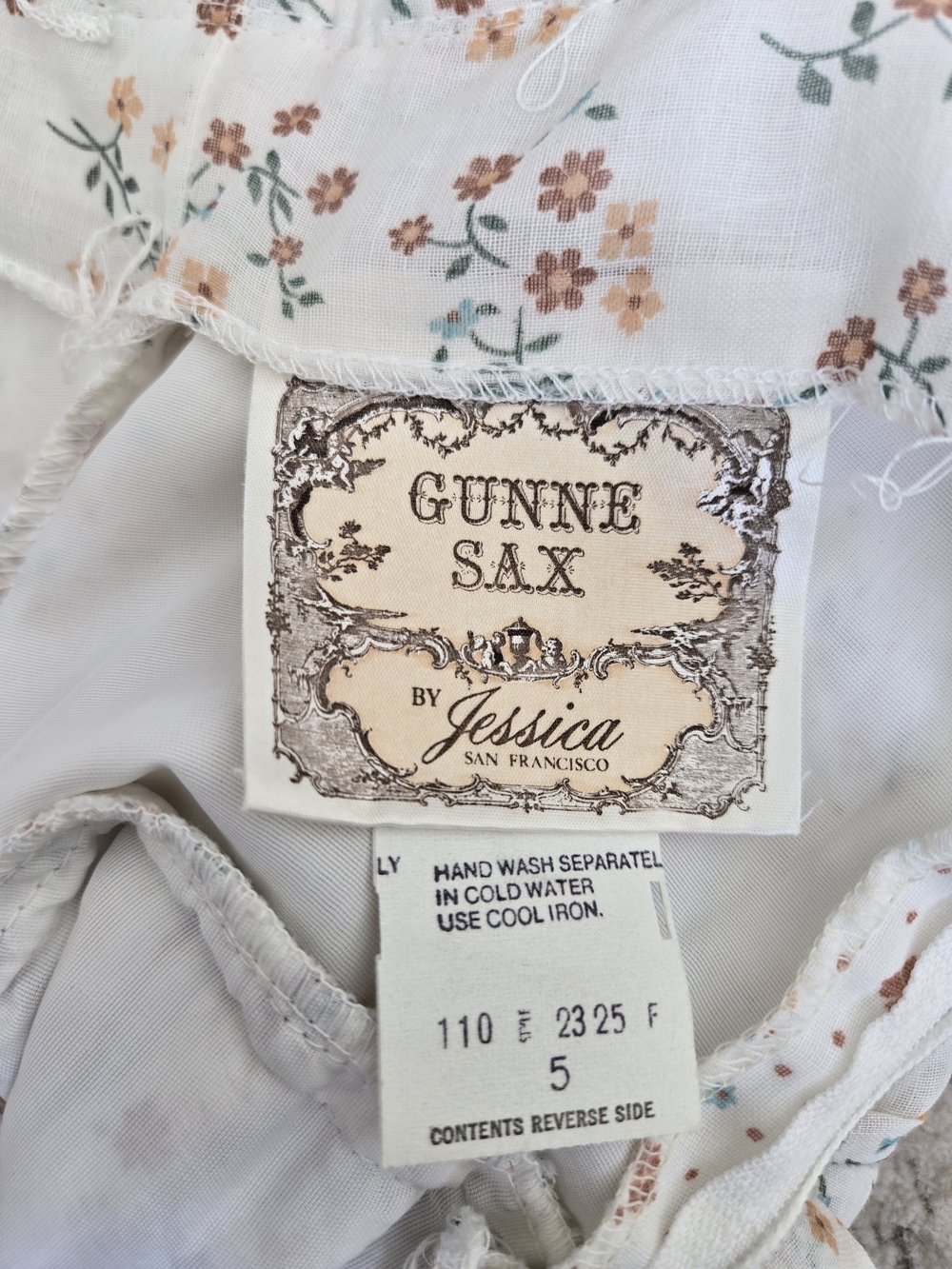 Gold Label Gunne Sax by Jessica San Fransisco Vintage 70s Calico Maxi Dress - Picture 11 of 13